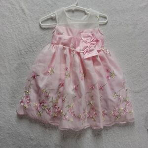 Jona Michelle Pink Floral Kids Formal Dress